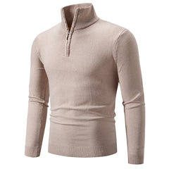 Men's Zip Mock Neck Fleece Pullover Sweater – Plus Size S-3XL in 10 Colors