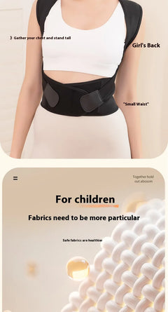 Back Posture Corrector Band – Breathable Adjustable Support Brace for Men & Women S-XXXL