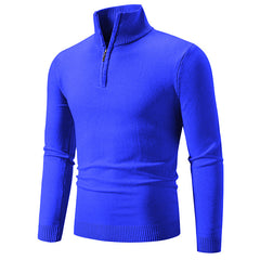 Men's Zip Mock Neck Fleece Pullover Sweater – Plus Size S-3XL in 10 Colors