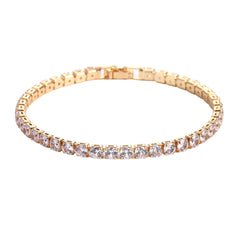 Hip Hop Micro Zircon Tennis Bracelet – Copper CZ Diamond Bracelet 17cm 19cm