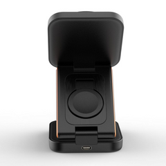 3-in-1 Folding Wireless Charger – 30W Fast Charge Pad for Phone Watch & Earbuds