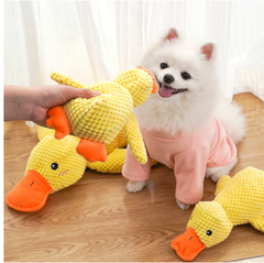 Calming Squeaky Duck Plush Pet Toy – Soothing Dog & Cat Toy in S/M/L Sizes