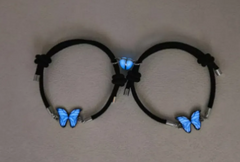 Luminous Butterfly Pendant Necklace – Fluorescent Alloy Charm on Titanium Steel Chain
