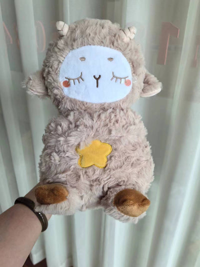 Baby Soothing Plush Otter Toy – Music, Lights & Rhythmic Breathing Motion for Newborns