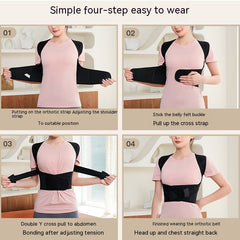 Unisex Posture Corrector Back Brace – Adjustable Shoulder & Spine Support for Men & Women