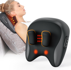 Neck & Shoulder Massage Pillow – Electric Shiatsu Kneading Massager with Heat