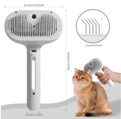 Pet Hair Spray Brush – 2-in-1 Grooming Brush with Water Sprayer for Dogs & Cats