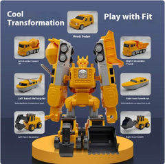 Magnetic Building Blocks Engineering Car Set – 35-Piece Construction Toy for Kids Ages 4-6
