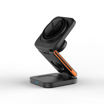 3-in-1 Folding Wireless Charger – 30W Fast Charge Pad for Phone Watch & Earbuds