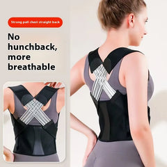 Back Posture Corrector Band – Breathable Adjustable Support Brace for Men & Women S-XXXL