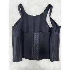 Mesh Waist Slimming Shapewear Corset – Three-Breasted Body Shaper for Women