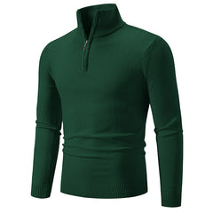 Men's Zip Mock Neck Fleece Pullover Sweater – Plus Size S-3XL in 10 Colors