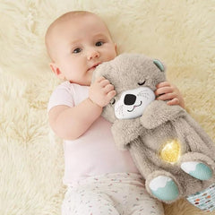 Baby Soothing Plush Otter Toy – Music, Lights & Rhythmic Breathing Motion for Newborns