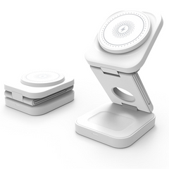3-in-1 Foldable Wireless Charger – Fast Charging Pad for Phone Watch & Earbuds