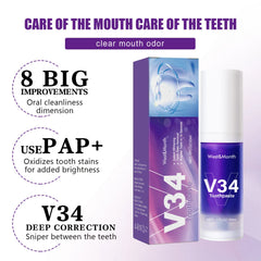 V34 Tooth Cleaning Mousse – Whitening & Gum Care Foam for a Brighter Smile