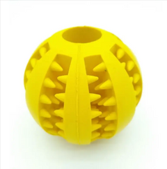 Rubber Slow Feeder Dog Ball – Interactive Treat Dispensing Dental Chew Toy