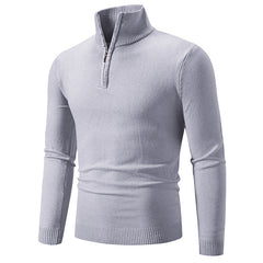 Men's Zip Mock Neck Fleece Pullover Sweater – Plus Size S-3XL in 10 Colors