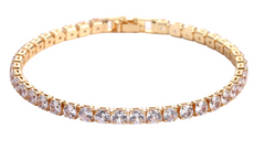 Hip Hop Micro Zircon Tennis Bracelet – Copper CZ Diamond Bracelet 17cm 19cm