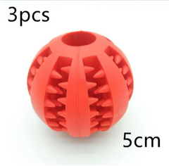 Rubber Slow Feeder Dog Ball – Interactive Treat Dispensing Dental Chew Toy