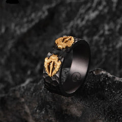 Retro Geometric Adjustable Ring for Women – Electroplated Alloy Vintage Statement Ring