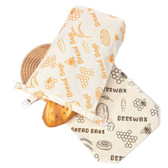 Cotton Linen Bread Bag – Reusable Storage Bag with Snap Closure for Sourdough & Loaves