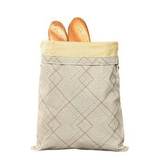 Cotton Linen Bread Bag – Reusable Storage Bag with Snap Closure for Sourdough & Loaves